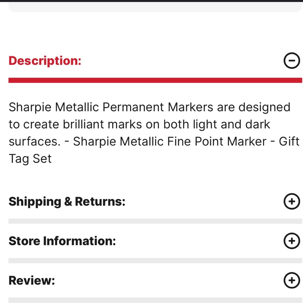 Sharpie Metallic Fine Point Marker-Gift Tag Set - Picture 7 of 7